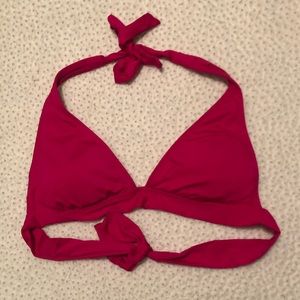 Pink Halter Bikini Swim Top